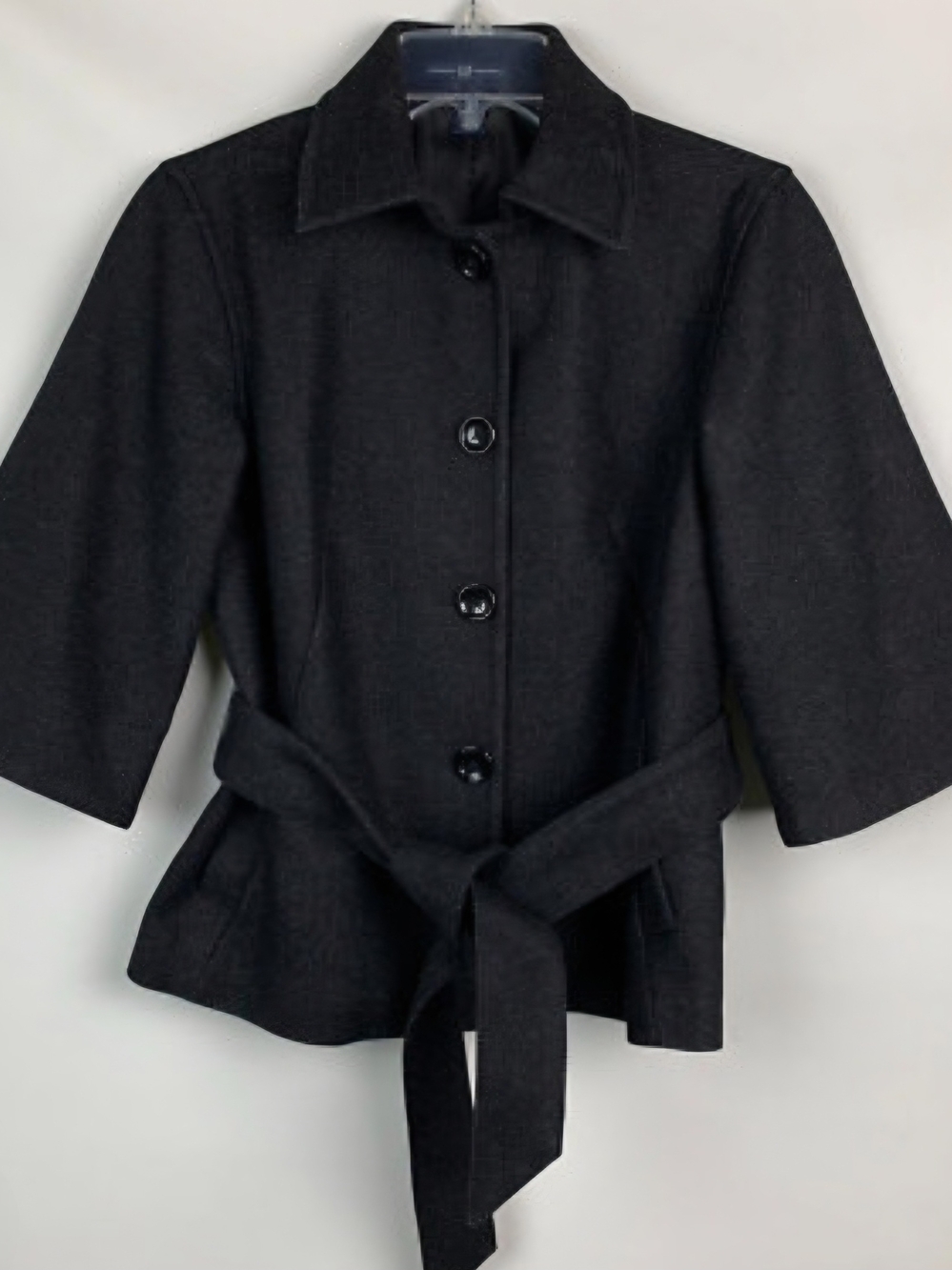 GAP Black Belted Wool-blend Jacket